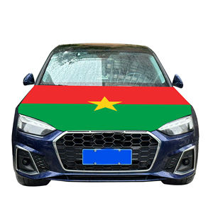 Cubierta de capó de coche Nacional asequible Bandera Burkina Faso Cubierta de motor de coche Bandera Venta directa de fábrica Tela de poliéster - Product Image 5