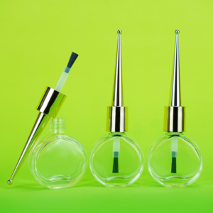 Chai thủy tinh trong suốt 14ml/15ml đựng dầu dưỡng móng, sơn gel, mỹ phẩm, nắp vàng kèm cọ, dùng cho salon - Product Image 3