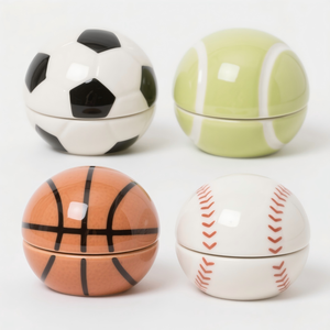 Service à thé en céramique sur le thème du tennis, 5 pièces, théière et 4 tasses réalistes sur le thème du sport pour les fans et les entraîneurs, cadeau unique, 7 pouces de haut - Product Image 5
