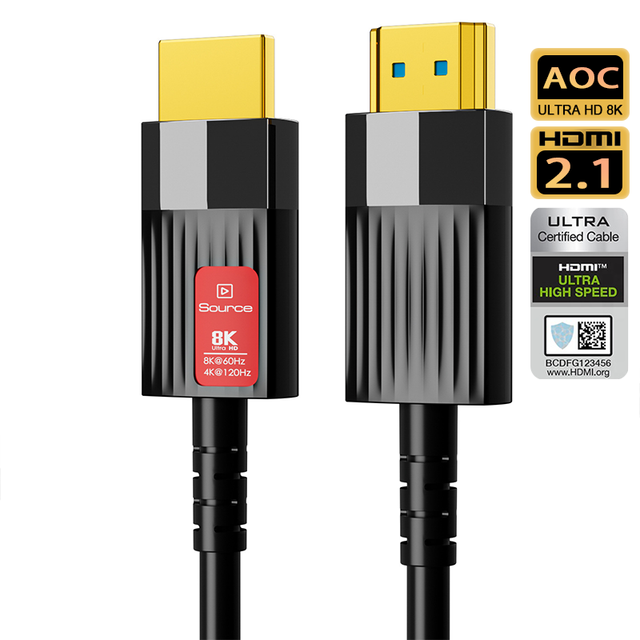 Ready Ship Factory Stock AOC HDMI Cable 2.1 Gold Plated 8K UHD Resolution for Laptop HDTV Monitor DVD Player Multimedia