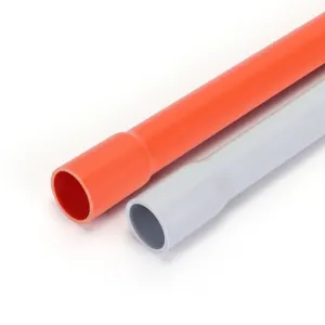 Pvc Electric Conduit Colored Pipe Manufacturer OEM High Quality 25mm Cable Protection Rigid Conduit Pvc Conduit Pipes Electrical Conduit In Grey Color