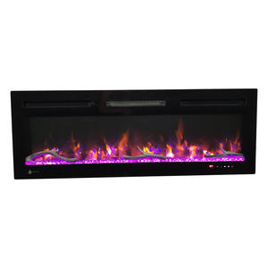 Chimenea Eléctrica Decorativa Integrada con <span class=keywords><strong>Llamas</strong></span> de Siete Colores, 700 mm, Negra, Control Remoto, Ahorro de Energía, Calefacción, Uso en Hoteles, Estilo Francés - Product Image 4