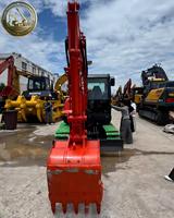Excavatrice Doosan DX60-9C d'occasion 6T avec chenilles en caoutchouc, moteur d'origine, mini-excavatrice pour l'aménagement paysager et les travaux municipaux