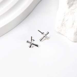 Pendientes de Plata de Ley S925 con Cruz de Amor y Rosa de James Avery - Product Image 5