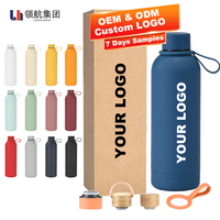 LINHON - Termo de Doble Pared Personalizado al por Mayor, Colorido, de Acero Inoxidable con Acabado Mate, Botella de Agua de Boca Pequeña para Deportes al Aire Libre