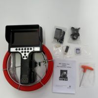 Caméra d'inspection de tuyau d'égout étanche à double lentille de 23MM avec caméra d'inspection d'égout HD de 7 pouces, longueur de câble 15mts