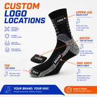 Chaussettes de randonnée personnalisées de qualité supérieure, absorbant les chocs, douces, respirantes, chaussettes de sport d'extérieur