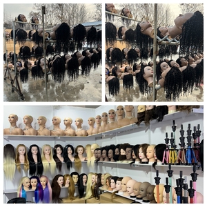 Cabeza de Maniquí de Cabello Humano Real para Decoloración, Tintura, Permanente, <span class=keywords><strong>Peluquería</strong></span>, Trenzado y Práctica de Peinado - Product Image 6