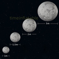 Ballon lunaire géant gonflable en PVC de 3m, 4m, 5m, 6m avec LED pour fête sur le thème de l'espace, planètes gonflables, ballon lunaire gonflable