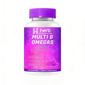 Gummies multivitaminés pour enfants en marque privée OEM/ODM, favorisant la santé du cerveau, des articulations et du cœur, avec DHA, oméga-3 et EPA. - Product Image 1