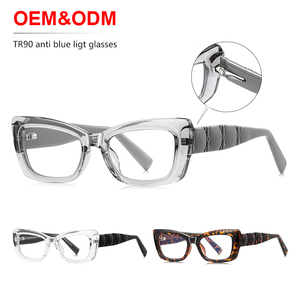 Nuovissimi Occhiali Anti Luce Blu Unisex per Adulti, Montatura Piatta Comoda Stile Occhio di Gatto, Leggera in TR90, Moda Europa e America - Product Image 1