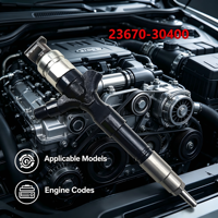 Injecteur de carburant diesel Common Rail 23670-30400 295050-0460 295050-0200 pour Toyota Hilux Hiace Fortuner 1KD-FTV 2KD-FTV D4D