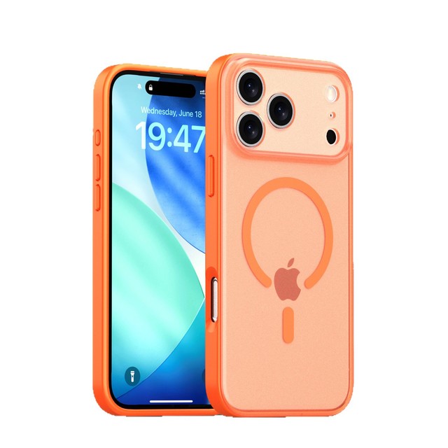 New Magnetic TPU Phone Case for iPhone 17 Pro & Pro Max Thickened Drop-Proof Hard Case with Pure Color Design