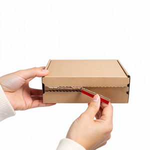 Boîtes d'emballage cadeaux en carton ondulé personnalisées, pliables, carrées, avec fermeture éclair, pour vêtements - Product Image 2