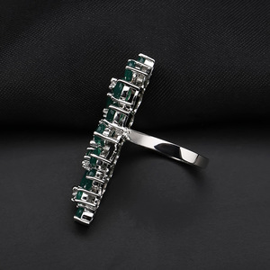 Anillos de Plata 925 con Incrustaciones de Cristal y Piedras Preciosas, Estilo Vintage para Mujer, Anillo de Boda, Fabricante Directo de Hong Kong, Disponibles en Stock - Product Image 4