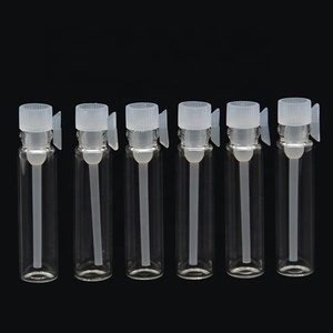 Muestra de Frasco de Vidrio de 1 ml, Tubo Vacío Transparente, Botella de Vidrio para Muestras de Perfume con Tapón de Plástico - Product Image 3