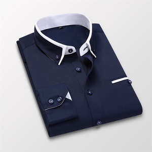 <span class=keywords><strong>Camicia</strong></span> da <span class=keywords><strong>uomo</strong></span> Casual a maniche lunghe <span class=keywords><strong>camicia</strong></span> da <span class=keywords><strong>uomo</strong></span> sottile <span class=keywords><strong>Slim</strong></span>-<span class=keywords><strong>fit</strong></span> Non stirante - Product Image 3