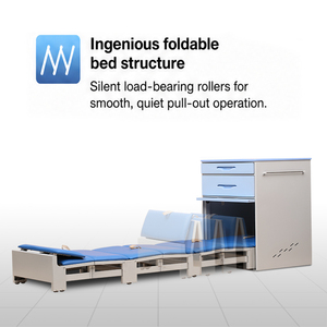 Cama de Hospital Plegable de Acero Estable con Cajones Integrados, Diseño Moderno, Duradera y Portátil para Pacientes y Clínicas - Product Image 6
