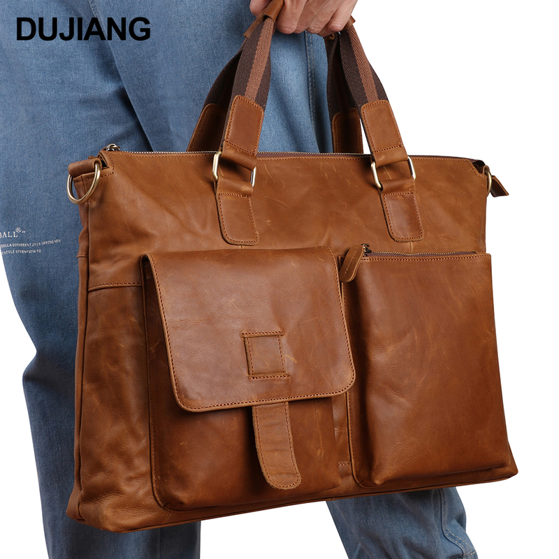 Large Briefcases Vintage Messenger Shoulder Bag