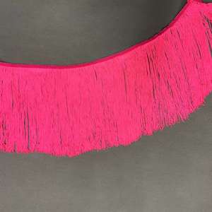 ZSY 사용자 정의 10 "폴리에스터 25 cm 네온 핑크 스트레치 프린지 옷 스트레치 프린지 댄스웨어 의류 - Product Image 2