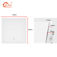 KLASS PC Tuya Smartlife Wifi sans fil Zigbee télécommande vocale commutateurs applique murale avec interrupteur à bouton-poussoir pour la maison vente en gros