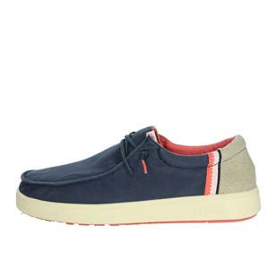 Pitas Men's Slip On Loafer Blue Canvas Casual Shoe - Product Image 1