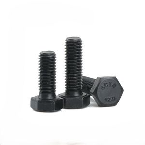 <span class=keywords><strong>Bulloni</strong></span> Esagonali in Acciaio Din933 Din931 di Alta Qualità, Grado 8.8, Misura <span class=keywords><strong>M10</strong></span>, Neri Ossidati, Alta Resistenza per Vari Usi - Product Image 3