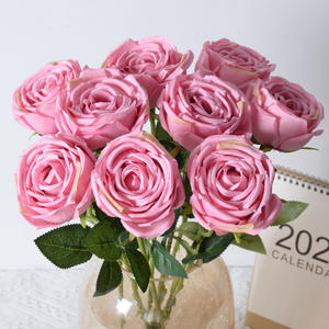 Ramo <span class=keywords><strong>de</strong></span> rosas <span class=keywords><strong>de</strong></span> peonía <span class=keywords><strong>de</strong></span> franela Nicro Original <span class=keywords><strong>de</strong></span> fábrica, centro <span class=keywords><strong>de</strong></span> <span class=keywords><strong>mesa</strong></span> barato, <span class=keywords><strong>Mesa</strong></span> para el hogar, fiesta, Altar, decoración, boda, flor Artificial - Product Image 2