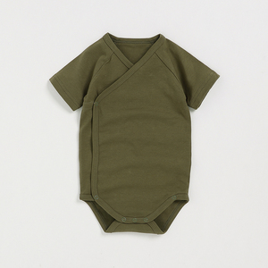 Thoáng khí cotton hữu cơ ngắn tay áo bé bodysuit Romper cho mùa hè - Product Image 2