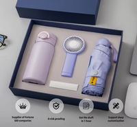 Coffret Cadeau Exécutif Personnalisé Marque Starlink : Tasse Isotherme en Papier, Ventilateur de Poche, Parapluie Solaire – Idéal pour Événements d'Entreprise et Cadeaux Clients