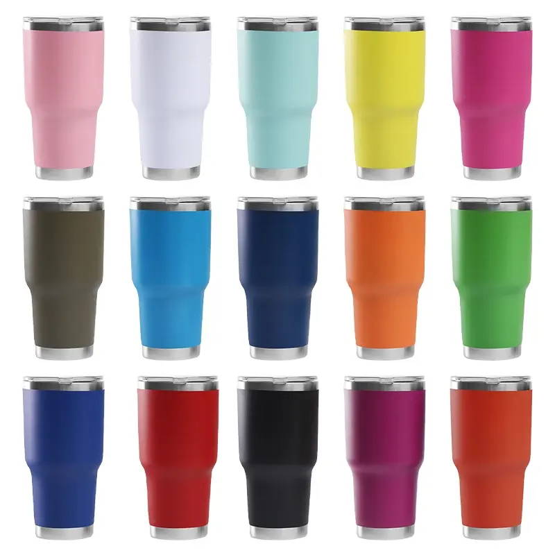 Wholesale car cup metal travel mug insulated 30oz stainless steel tumbler termo 20oz 30 oz with lid