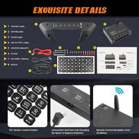 Panneau de commande d'éclairage de voiture sans fil à 6 boutons avec poignée de préhension, panneau de commande RGB 95A pour Dodge Ram