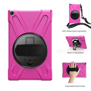 Funda Protectora de Silicona 3 en 1 con Rotación de 360 Grados para <span class=keywords><strong>Ama</strong></span> Fire7 Fire8 Fire10 HD 10 Plus 2023 HD10, con Correa de Mano y Hombro - Product Image 4