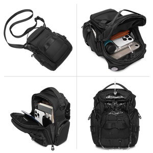 <span class=keywords><strong>OZUKO</strong></span> 9825 Bolsa de Pierna Multiusos Ligera, Bolsa de Hombro y Pecho para Hombre y Mujer, <span class=keywords><strong>Bandolera</strong></span>, Mochila Cruzada, Bolsa de Muslo - Product Image 3
