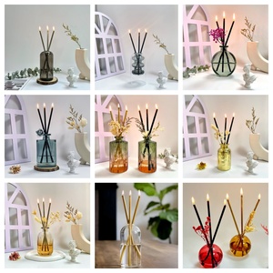 Ensemble <span class=keywords><strong>de</strong></span> bougies éternelles Décoration d'intérieur avec bougeoirs en métal et tube pour la combustion du Nouvel An - Product Image 5