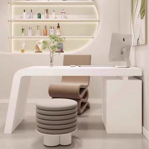 Simple Luxury Consultation Table Company Front Desk Reception Desk Consultation Table for Beauty <b>Salon</b> Office Medical Aesthetics - Product Image 5