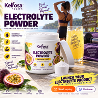 Poudre d'hydratation à marque privée, boisson électrolytique sans sucre, vitamines, sachets de poudre d'électrolytes pour l'hydratation