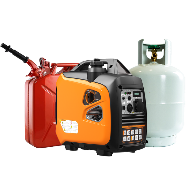 Factory Price 1.6kw 1.8kw 2000w 2.3kva Portable Quiet Dual Fuel Inverter Generator LPG and Gasoline Generator with RV & Camping