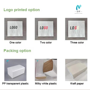 Serviettes de table jetables écologiques personnalisées par le fabricant, pliées en 1/4, blanches, gaufrées, en pâte de bois douce, 30x30cm, vente en gros, approvisionnement en vrac - Product Image 5