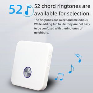 Kit <span class=keywords><strong>de</strong></span> sonnette sans fil, système d'alerte intelligent pour la maison, alimenté par prise, moderne, extérieur, 1 émetteur, 2 récepteurs, étanche, 52 sonneries - Product Image 5