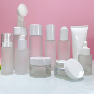 Vente en gros de flacons en verre cosmétiques givrés de 30 g, 50 g, 40 ml, 100 ml, 120 ml, pots en verre pour crème pour le visage, lotion, flacon pour soins de la peau - Product Image 2