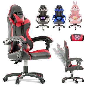 MOQ 1 Envío Gratis Gamer Pink Silla <span class=keywords><strong>Gaming</strong></span> <span class=keywords><strong>Racing</strong></span> Silla de juego profesional con masajeador - Product Image 4