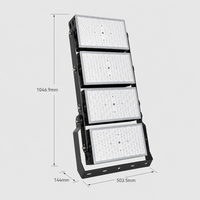 Projecteurs LED industriels à longue portée super lumineux 1200W 1600W avec réflecteur en aluminium, focalisation SMD3030, 220V AC pour extérieur
