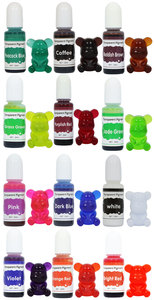 ที่ดีที่สุดคุณภาพของเหลว 10ml 24 สีเรซิ่นตามเม็ดสีวางเมทัลลิคเรซิ่นและอีพ็อกซี่สําหรับ DIY หัตถกรรมหัตถกรรม