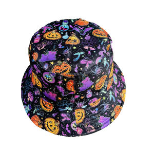 Chapeaux Bob Double Face Imprimé Dessin Animé Citrouille et Animaux, Collection 2025 – Vente Flash Festival – Protection Solaire pour Hommes et Femmes - Product Image 5