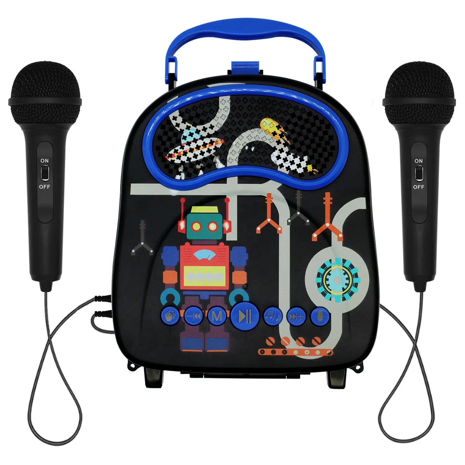 2022 Musical karaoke machine speaker for kids girls handheld karaoke machine toy educational develope intelligence with 2 mics