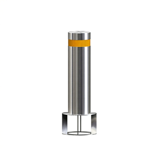 Bolardo Empotrado de Acero Inoxidable 304 con Tiras Reflectantes Dobles, Poste Anticolisión para Empotrar en el Suelo - Product Image 1