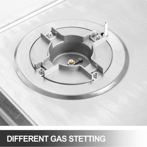 เตาแก๊ส3หัวเตาแก๊ส LPG NG NG พื้นผิวแก้วแกร่งในตัวเครื่องครัวใช้ในบ้าน - Product Image 6
