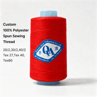 Benang Jahit Polyester TKT 120 40/2 4000 meter Cone Kecepatan Tinggi Kekuatan Tinggi Perlengkapan Tekstil Industri Grosir Berwarna