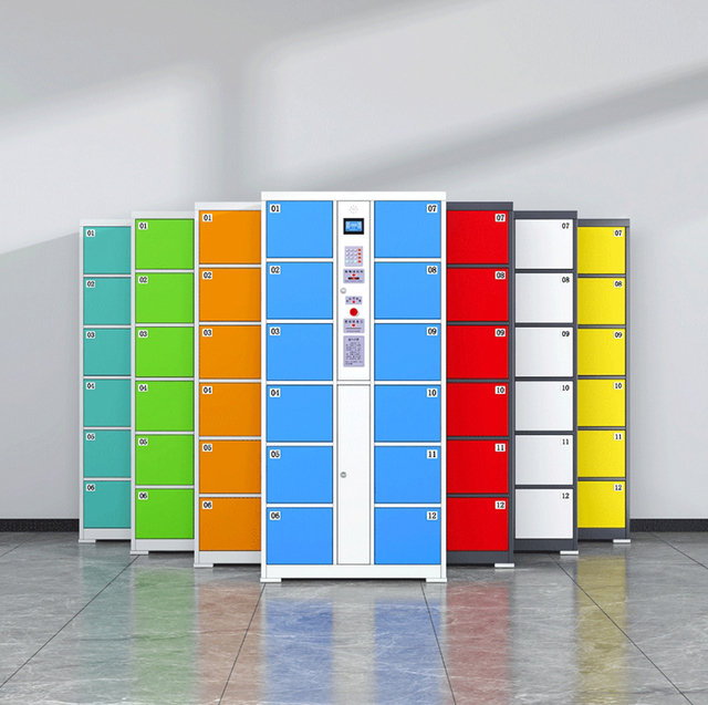 Smart Electronic Locker System Automatic Parcel Locker Cold Rolled Steel Assembled Structure Electronic Lock 3 Shelves